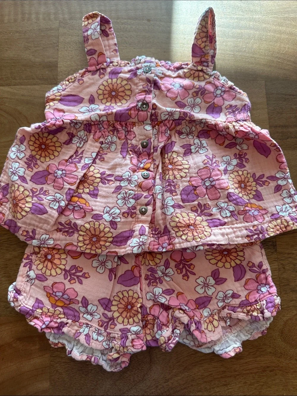 Cat & Jack Pink Floral Two-Piece Tank and Shorts Set